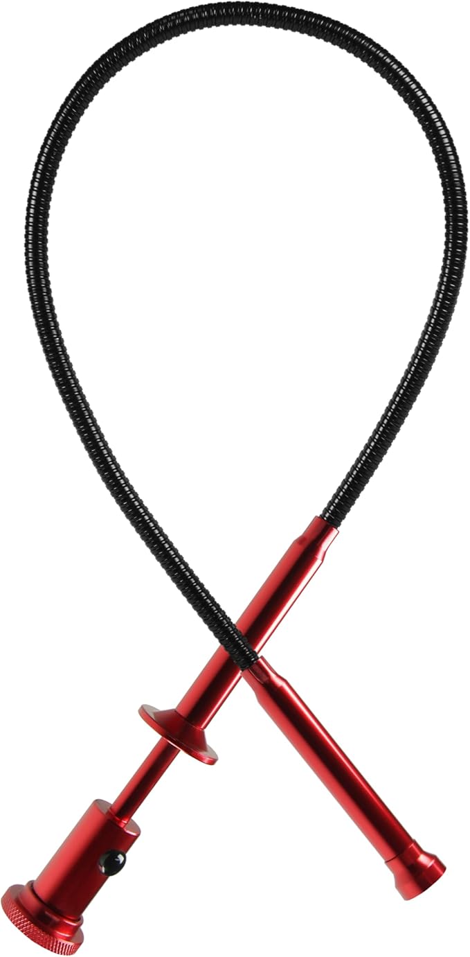 Claw Grabber Pickup Tool，24.4 in Claw Grabber Tool with LED Light Grabbing Tool Claw Grabber Pickup Tool for Litter Pick Home Sink Drain and Metal Small Items(Red)