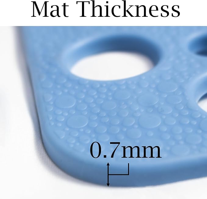 Tiamo Extra Large Shower Mat Non Slip,47 * 31 Inch Bathtub Mat for Shower with Big Suction Cups,Oversized Anti Slip Bath/Shower Mats for Inside Outside Shower,Perfect for Elderly, Blue