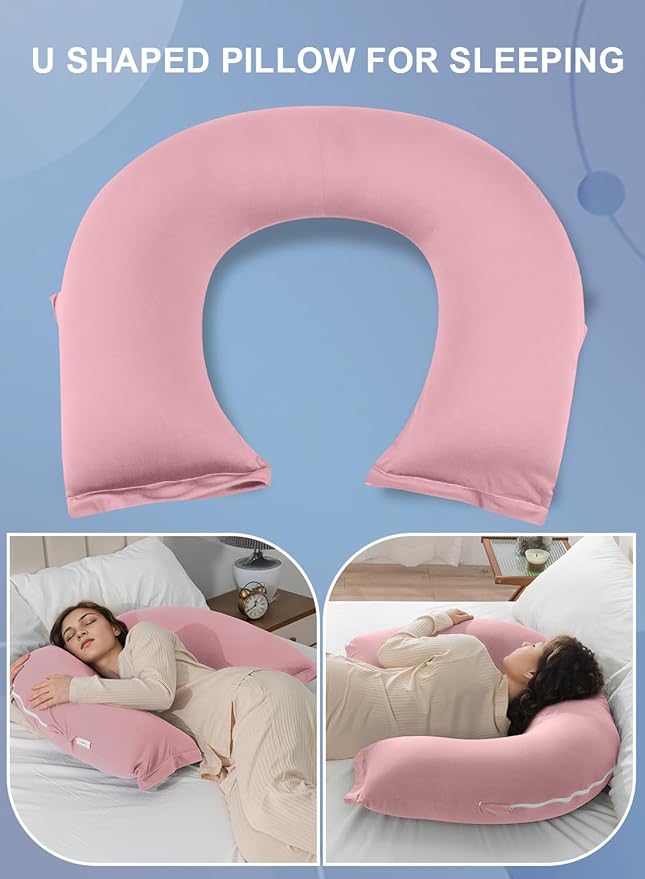 INSEN Reading Pillow, Back Pillow for Sitting in Bed for Reading, Nurse & Relax, Reading Pillow for Adults, Moms & Kids, Sit Up Pillow for Bed, Pink