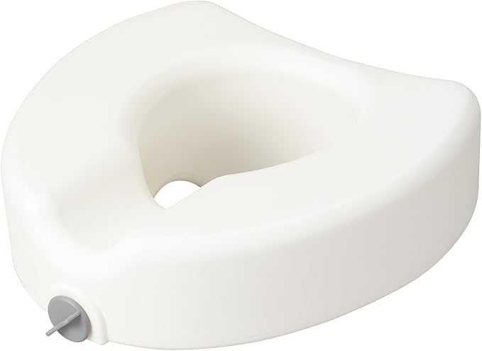 Drive Medical 12014 Premium Raised Toilet Seat with Lock, Elongated Seat, White