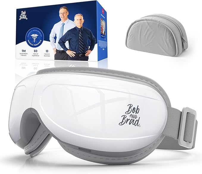 BOB AND BRAD Eye Massager FSA Eligible/HSA Eligible, EyeOasis 2 Heated Eye Mask for Migraines with Music, Smart Migraine Massager Reduce Dry Eyes Improve Sleep, Birthday Gifts for Women Men Mom Dad