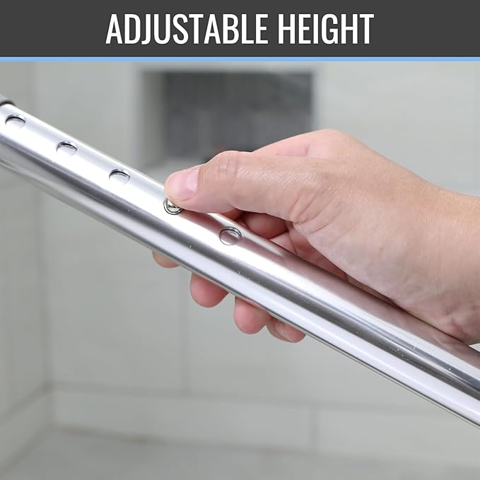 HealthSmart Adjustable Toilet Safety Rails for Seniors, Medical Grade - HandicapToilet Safety Frames for Disabled, Non-Slip Padded, 300lb Capacity Commode Chair with Arms, Toilet Helper for Elderly