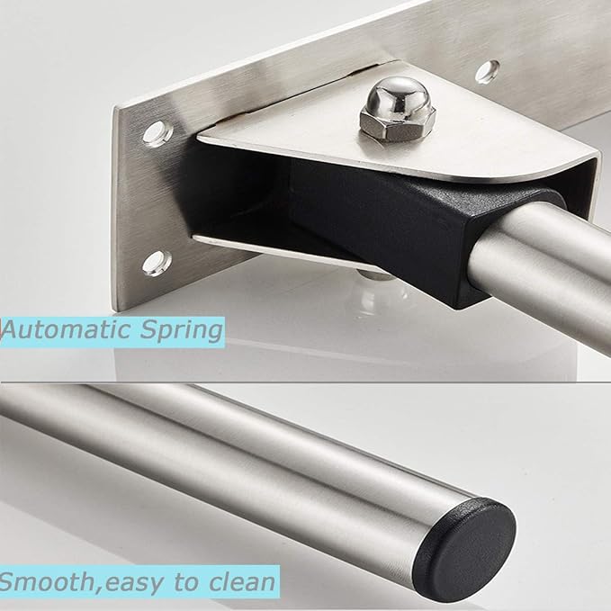 FlySkip Fold Down Grab Bar - 24" Stainless Steel Flip-Up Handicap Support Bar for Bathroom Shower Safety