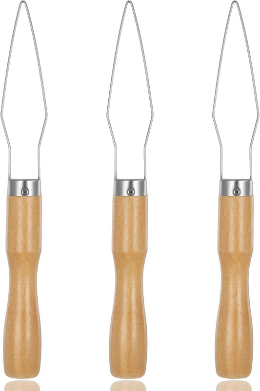 3Pcs Easy Button Hook Comfort Wide Grip Button Assist Device Buttons Helper Tool with Easy-Grip Wooden Handle Buttons Hook Assist Device for Limited Dexterity Caused