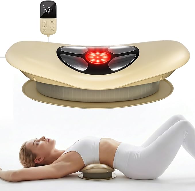 Electric Lower Back Massager with Spinal Decompression - Lumbar Traction Device with Heat & Vibration, Dynamic Airbag Adjustment for Sciatica Pain Relief, Home Use & Muscle Stiffness Gift for Parents