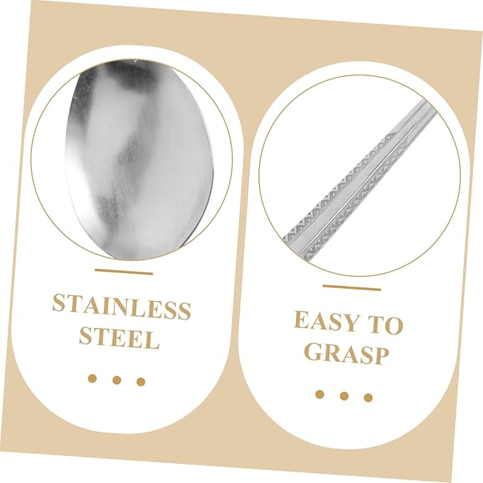 Adaptive Spoon for Seniors Design Non-slip Handle for Easy Grip for Elderly and Disabled Use Safe and Durable Eating Utensil
