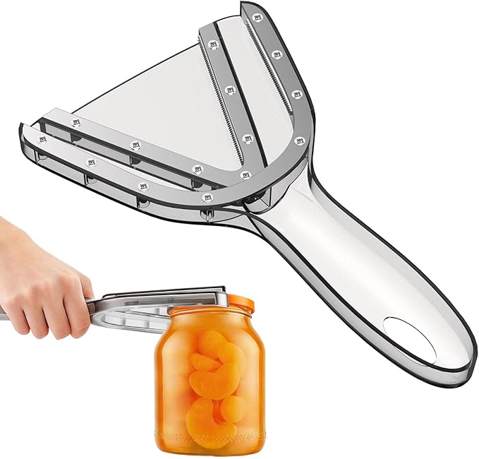 NileHome Jar Opener for Weak Hands, Seniors with Arthritis, Bottle Opener Jar Lid Opener for Arthritic Hands Multifunctional Can Openers for Seniors Get Lids off Easily & Grey