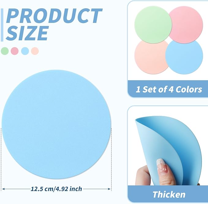 4PCS Jar Gripper Pads - Rubber Husband Jar Opener, Kitchen Grips for Elderly Senior with Arthritis, 4 Colors