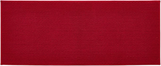 TYUU Christmas Bathroom Runner Rug, Long Bath Mat Washable Thin Quick Dry Low Pile Bathroom Runner Rugs 24 x 60 Non Slip, Red 24"x60"