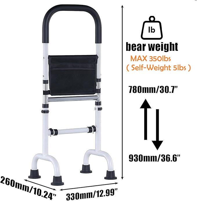 Stand Assist Aid for Elderly; Couch Stand Assist; Mobility Aids for Seniors; Toilet Assist Rails for Tight Bathroom; Knee Surgery Recovery Aids; Height Adjustable to 36''; Weight 5lbs, Bear 350lbs
