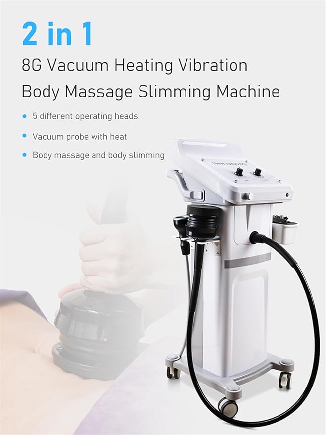G8 Vibration Vacuum Body Massage Slimming Machine Cellulite Reduce Fat Body Shaping Equipment 6 shaped probes for Weight Loss Salon Use 105x50x45cm