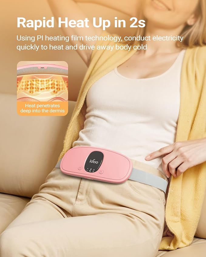 iDOO Portable Heating Pad, FSA Eligible Items, Mothers Day Gifts for Mom Women, Pink