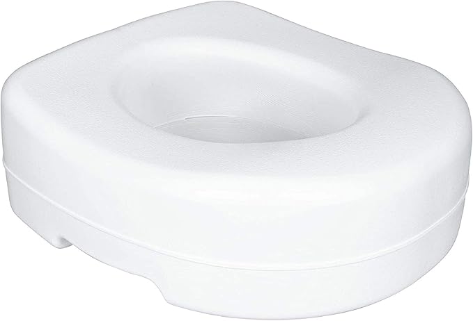 Carex Toilet Seat Riser, 5.5 Inch, Toilet Seat Risers for Seniors, Raised Toilet Seat, Supports 300lbs, Slip-Resistant, Toilet Riser, Elevated Toilet Seats