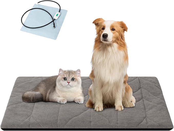 Vagascape Dog Pad (31"x20") - Waterproof Mat & Pet Bed for Indoor and Outdoor Use, Chew Resistant Cord, Machine Washable Cover with Wheat Pattern Quilting, for Cats and Pets