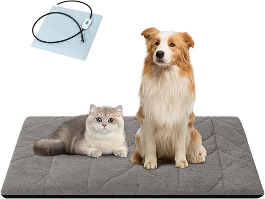 Vagascape Dog Pad (31"x20") - Waterproof Mat & Pet Bed for Indoor and Outdoor Use, Chew Resistant Cord, Machine Washable Cover with Wheat Pattern Quilting, for Cats and Pets