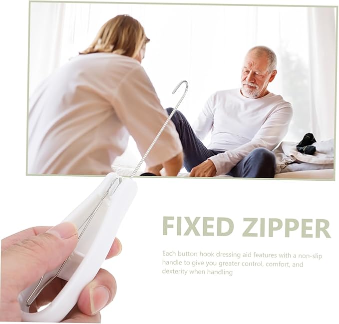 Mobestech Button Hooks for Clothes Tool to Help Button Jeans Pant Zipper Helper for Elderly Hook Helper Grabbers for Seniors Zipper Puller Dressing Aid Tool for Disabled