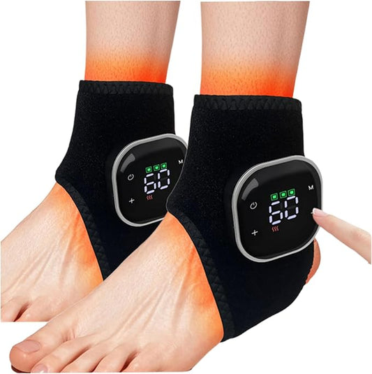2 Pcs Foot Massager for Neuropathy, Foot Renew & Relax, Portable Cordless Ankle Heating Pads for Home, Travel, Office, Triple Method Massager & 5 Heat Levels, USB Charging