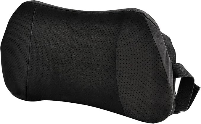 Lumbar Support Pillow for Office Chair and Car, Memory Foam Back Cushion Provides Lumbar Support to Relieve Back Pain, Ideal for Driving and Office Use (Black)