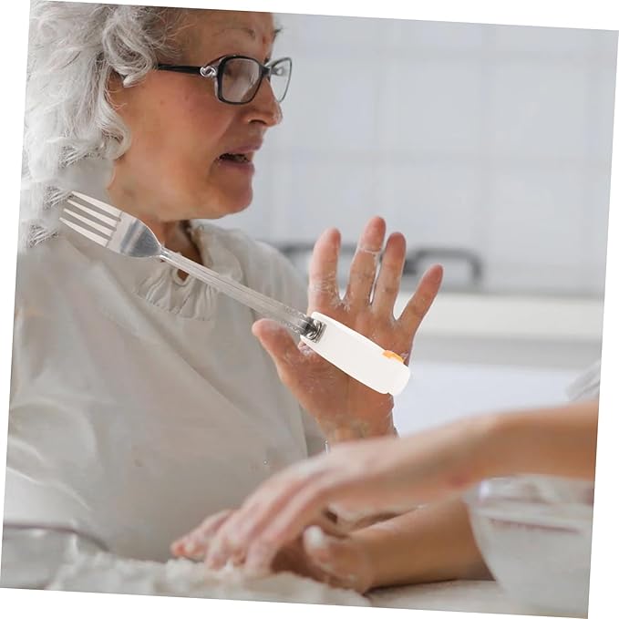 Adaptive Portable Fork and Spoon for Seniors Tremble Utensils Non- Grip for Elderly and Disabled Dining Needs Easy to Clean and Use