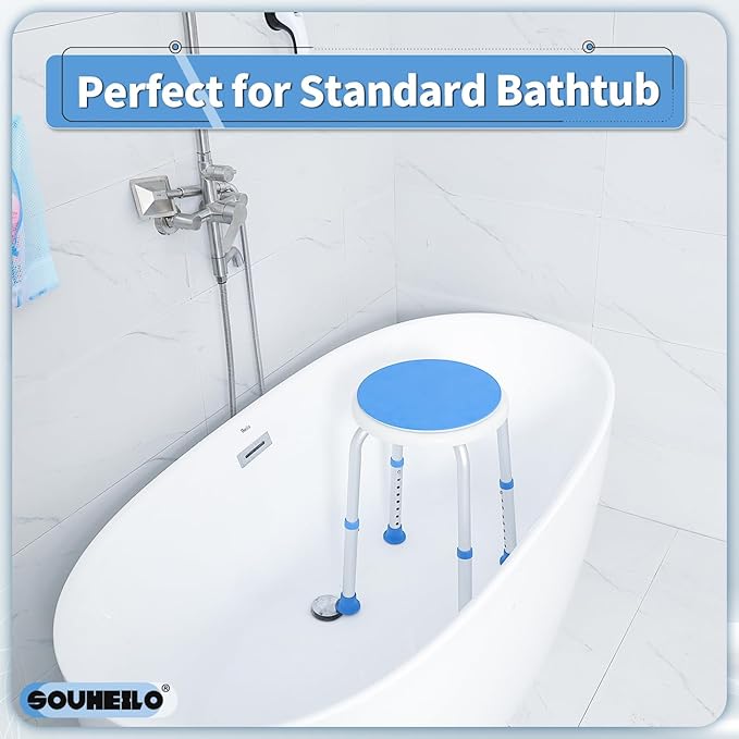 FSA Eligible Swivel Bath Chair, Adjustable Small Chair for Inside Tub, Tool Free Shower Seat, Elderly/Disable/Pregnant by SOUHEILO
