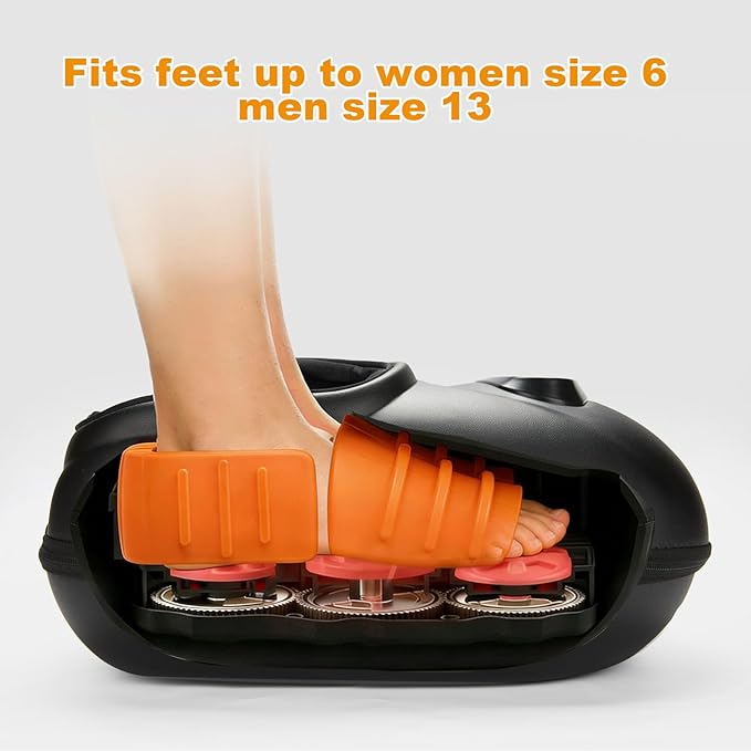 LINGTENG Foot Massager, Heated Foot Massager, Foot Massage with 3 Modes, 3 Intensity Levels, 15-Min Timer, Birthday Gifts for Women Men, Mothers Day Gifts, Size up to 13"