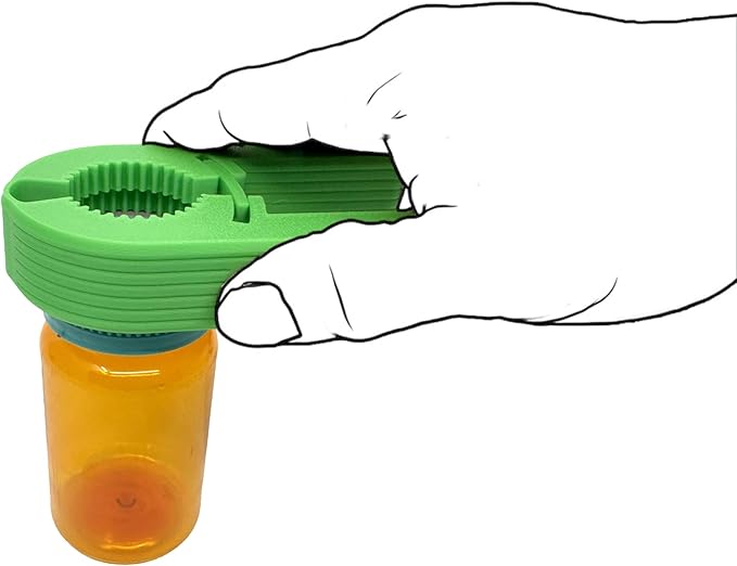 Intulon V7 Water Bottle Opener for Seniors Ergonomic Design Weak Hands Arthritis Friendly Twist Cap Remover Kitchen Gadget Handy Lightweight Utensil (Lime Green)