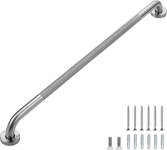 Grab Bars for Shower, 1 Pack 36-Inch Anti Slip Shower Handles for Elderly, Safety Shower Grab Bar, Stainless Steel Handicap Grab Bars for Bathroom,Toilet (Brushed Nickel, 1" Diameter)