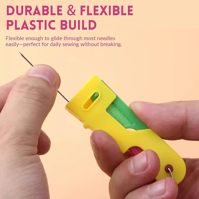 Automatic Needle Threader for Seniors: New Sewing Machine Tool, Plastic Threader, Automatic Threading Device (5 PCS)