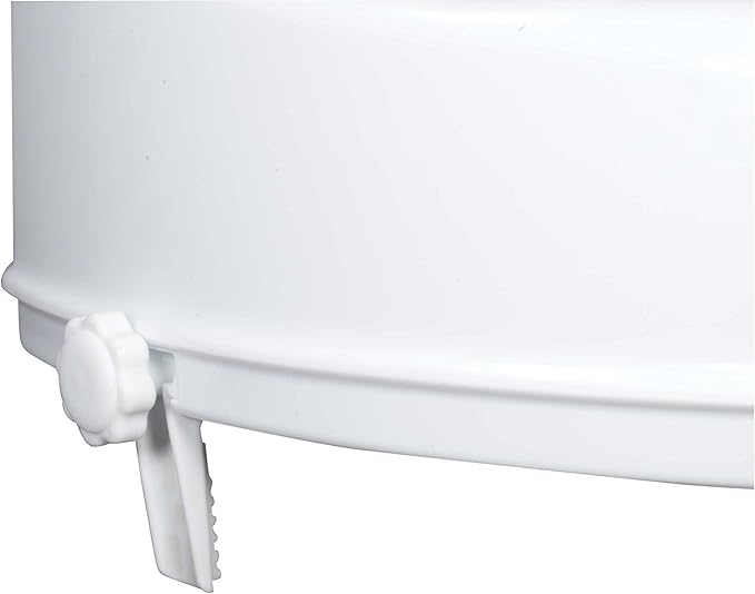 Drive Medical Raised Toilet Seat with Lock and Lid, Standard Seat, 4"