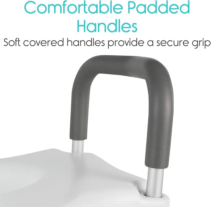 Vive Raised Toilet Seat - 5" Portable, Elevated Toilet Seat Riser & Extender - Elongated and Standard Fit Commode Lifter - Bathroom Safety Extender Assists Disabled, Elderly, Seniors, Handicapped