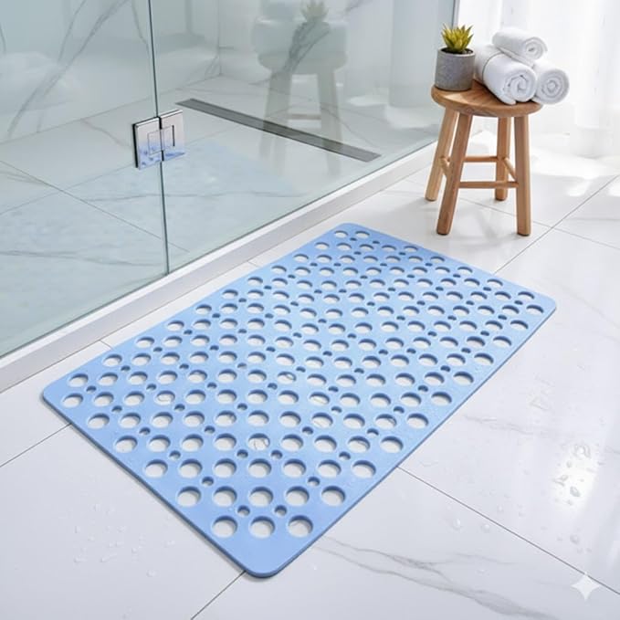 Non Sllip Shower Mat for Inside Shower Bath Mat for Shower, TPE Bathroom Mat 30x17 in (75x43 cm)