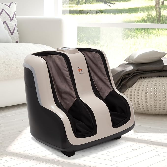 Human Touch Reflex SOL Foot & Calf Massager w/Heat - HSA Approved - Plantar Fasciitis Relief + Circulation + Shiatsu Deep Kneading + Vibrating for Stress - Adjustable for Women & Men up to Size 12