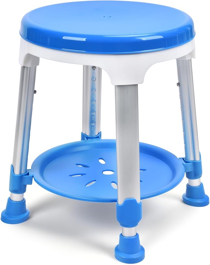 Sangohe Shower Chair for Inside Shower, 360 Swivel Shower Stool, Height Adjustable Shower Stool for Elderly and Disabled, 400 lbs Heavy Duty Shower Seat for Seniors, 797E