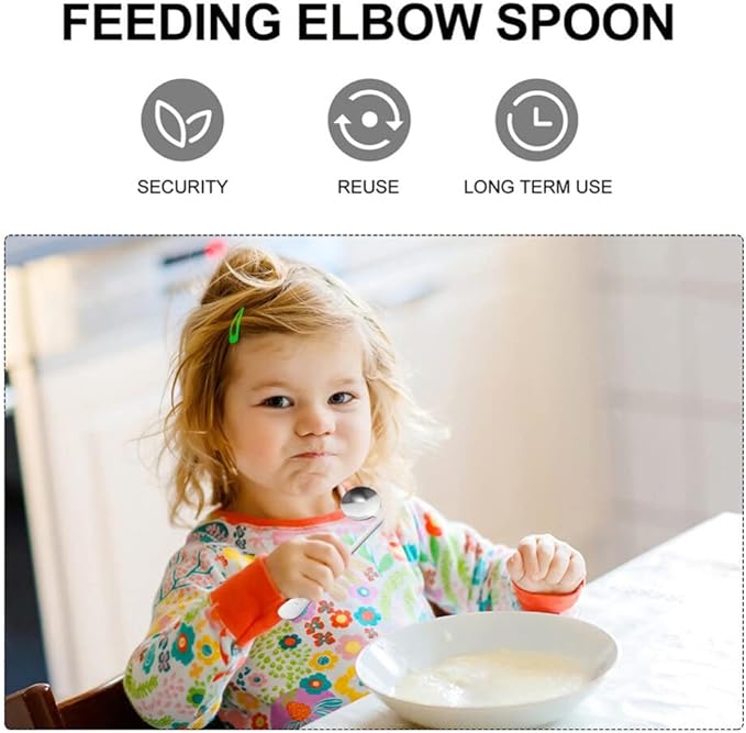 Ipetboom Angled Feeding Utensils Lightweight Ergonomic Fork and Spoon Adaptive Tableware for Seniors with Limited Wrist Mobility and Self-Feeding Aid