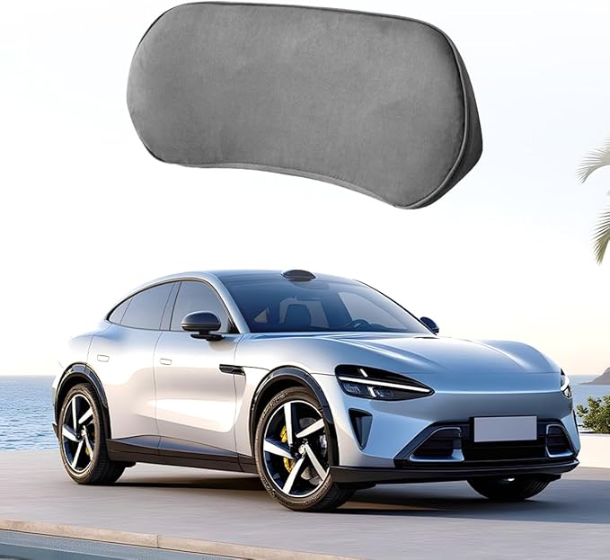 Zpana Car Lumbar Support Pillow, Memory Foam Vehicle Seat Lower Back Support Cushion for Back Pain Relief & Sciatica, Comfortable Auto Driver Seat Pad, Universal for Vehicles (Dark Gray)