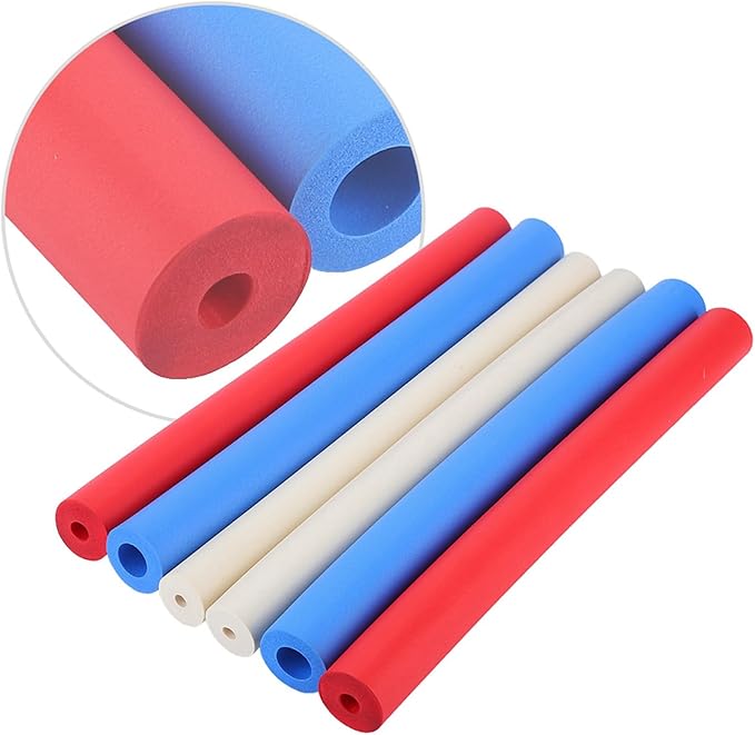 Foam Handle Cover, Pack of 6 Non Slip Foam Handle Sleeve Cover Utensils Pen Foam Grip Tubing Handle Sleeve for Elderly Disabled Handicapped Assist Tool