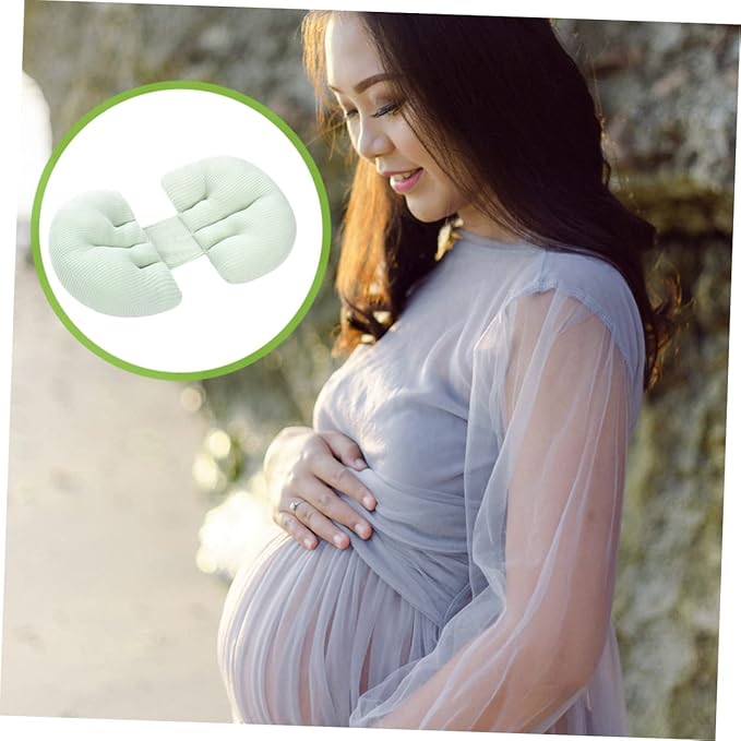 SOLUSTRE Shaped Pregnancy Pillow for Abdominal Support for Side Sleeping Ergonomic Design for Bump Relief for Pregnant Women and Seniors Soft and Breathable