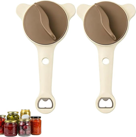 2026 New Model Adjustable Jar Opener, Jar Openers Top Rated For Seniors,Jar Opener For Arthritic Hands - Includes Magnetic Hook For Beer Bottle Caps And Non-Slip Rubber Gripper For Stubborn Lids (2)