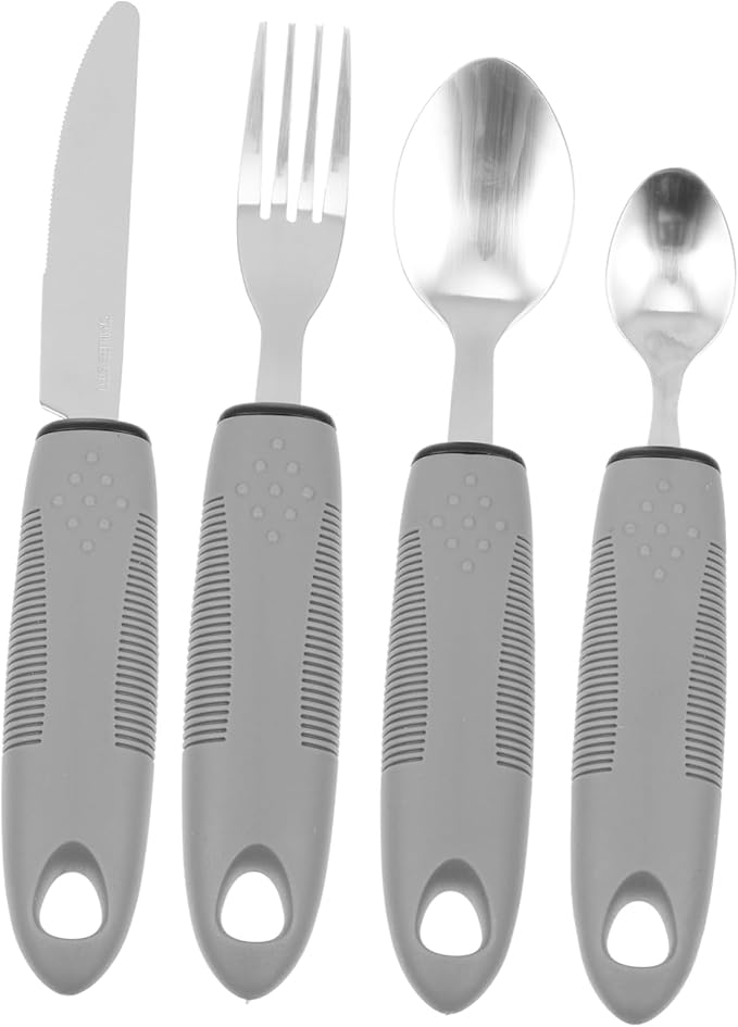 VALICLUD 1Set Adaptive Utensils Portable Elderly Tableware for Hand and Grip Convenient Easy to Clean Durable Dining Tools for Seniors