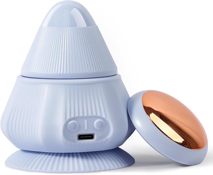 Hands-Free Body Massager with Heat and Vibration, Portable Mini Muscle Massager with Strong Suction Base, Trigger Point & Massage Ball-Style Design for Back, Shoulders, Arms, and Legs