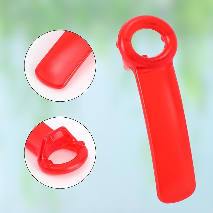 2pcs Jar Keys, Jar Opener Grippers Can Lid Opener Tool for Weak Hands Seniors Elderly (Orange, Red)