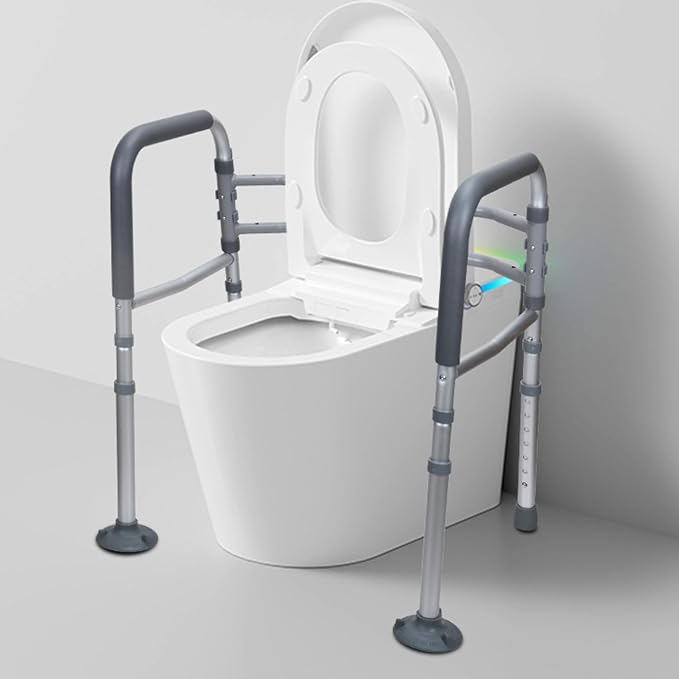 Adjustable Toilet Safety Handle – Fully Adjustable Height & Width Rail for Toilets – Strong Support Up to 300 lb – Easy Tool‑Free Installation – Ideal for Seniors, Pregnant & Mobility‑Challenged