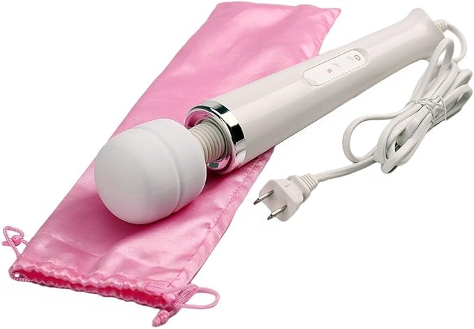 Vibrating Massager Big Tool Deep Tissue Full Body Massager for Muscle Relief Back Neck Hand Foot Leg Arm Massage Powerful Handheld Tool for Women Muti Speeds (White)