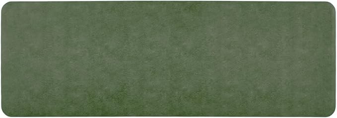 TYUU Bathroom Mat Quick Dry, Bathroom Rugs Non Slip Washable Thin Absorbent Bath Mat Fits Under Door Bathroom Floor Mat Perfect for Bath, Shower, or Sink 24"x70" Sage Green