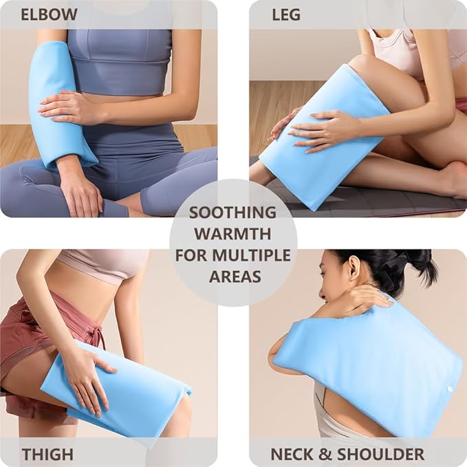 Boncare® Stay-On Large Vinyl Electric Heating Pad for Neck and Shoulders and Back Without Auto-Off, Low & High Heat Levels, Waterproof Hot Heat Pad with Washable Cover (12”x24”, 1-Pack)