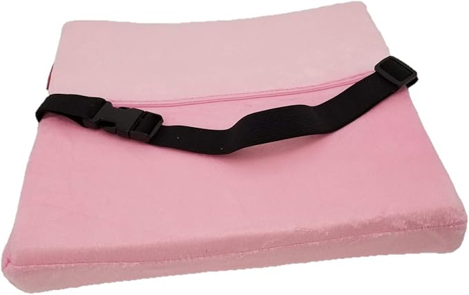 Bookishbunny Premium Memory Foam Lumbar Support Cushion Pillow (Pink)