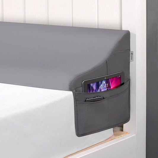 Vekkia King Size Bed Wedge Pillow for Headboard/Bed Wedge Gap Filler/Mattress Gap Filler/Wedge Pillow Headboard to Close The Gap (0-6") Between Your Headboard and Mattress, (Grey 76"x10"x7")