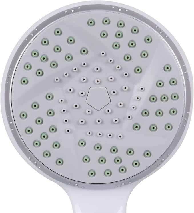Carex Handheld Shower Head with Extra Long 84" Flexible Hose and Convenient Pause Function - Watersense Certified Handheld Shower Head with Hose with Oversized Spray Head - White