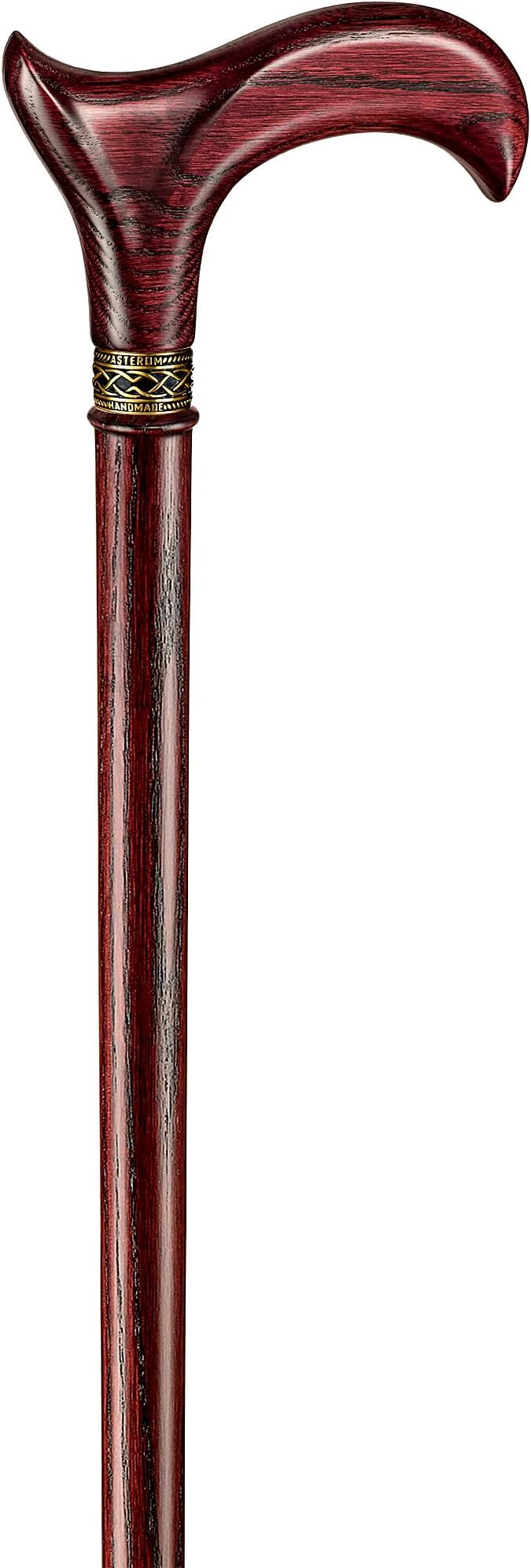 Asterom Handcrafted Walking Cane - Ergonomic, Wooden - Canes for Men - Walking Sticks for Seniors, Unique, Wood