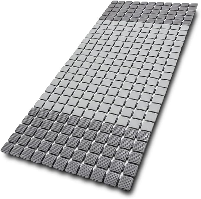 BEMISO Non Slip Massage Bathtub Mat,Shower Mat Non Slip 33.4 x 15.7 Inch Large Size with Suction Cups and Drain Holes Bath Mat for Tub
